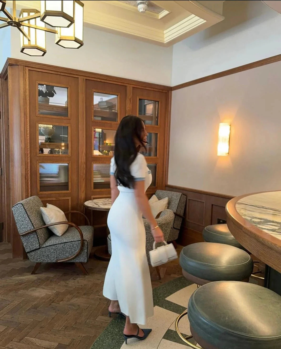 AMALYA Sommerkleid - Weiß & Blau