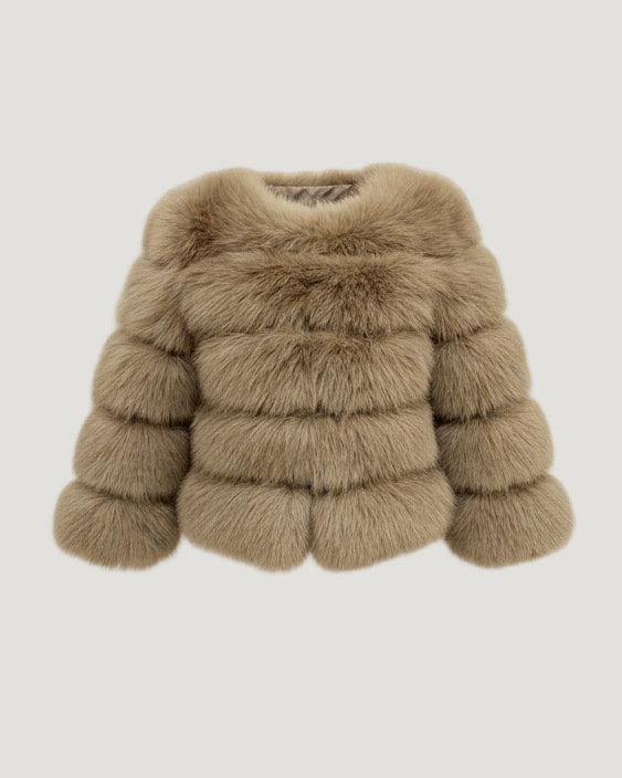 ANASTELLE Pelzmantel Kurz - Beige