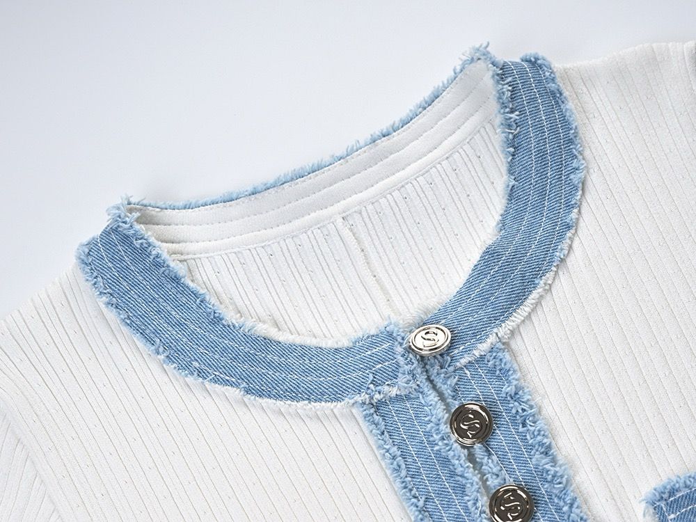 AMALYA Sommerkleid - Weiß & Blau